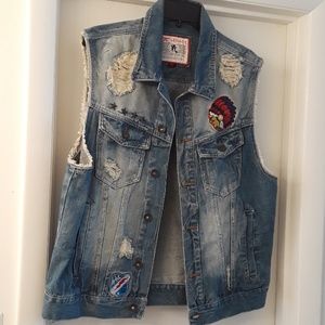 Jean ripped vest
